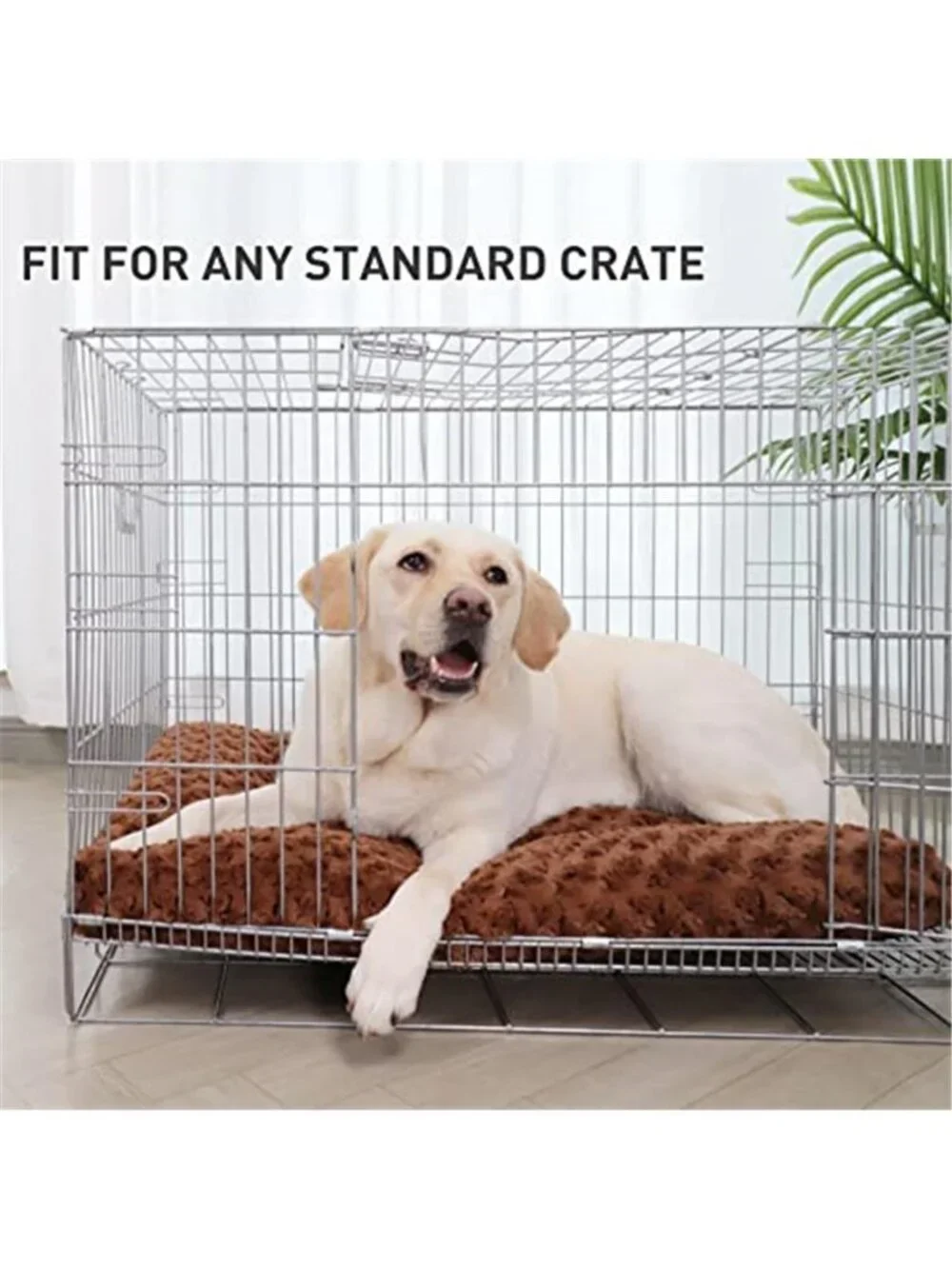 New Washable Dog Bed Deluxe Plush Dog Crate Beds Comfy Kennel Pad Anti-Slip